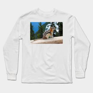 Chipmunk in Banff Alberta in Canada Long Sleeve T-Shirt